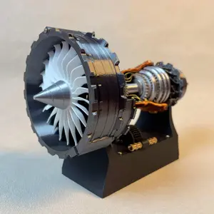 3D Printed Rechargeable Speed-Controlled Turbofan Engine Model Mini Science Experiment Jet Engine Desktop OrnamentChristmasbirthdayChristmas gifts Kids Smart Touchscreen Phone Interactive Talking Sight Word Flash Cards Tropical Treat Mixer Doll Camera