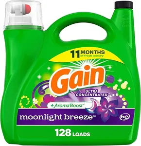 Aroma Boost Liquid Laundry Detergent, Moonlight Breeze Scent, 128 Loads, 184 fl oz, HE Compatible
