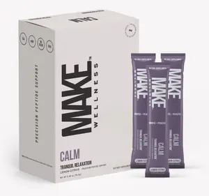 MAKE Wellness CALM Supplement - 30-Day Supply with Ashwagandha, Lemon Balm Extract, GABA & L-Theanine for Natural Relaxation & Stress Relief