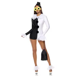 Forplay Women's Halloween Terrified 5-Piece Women's Clown Costume