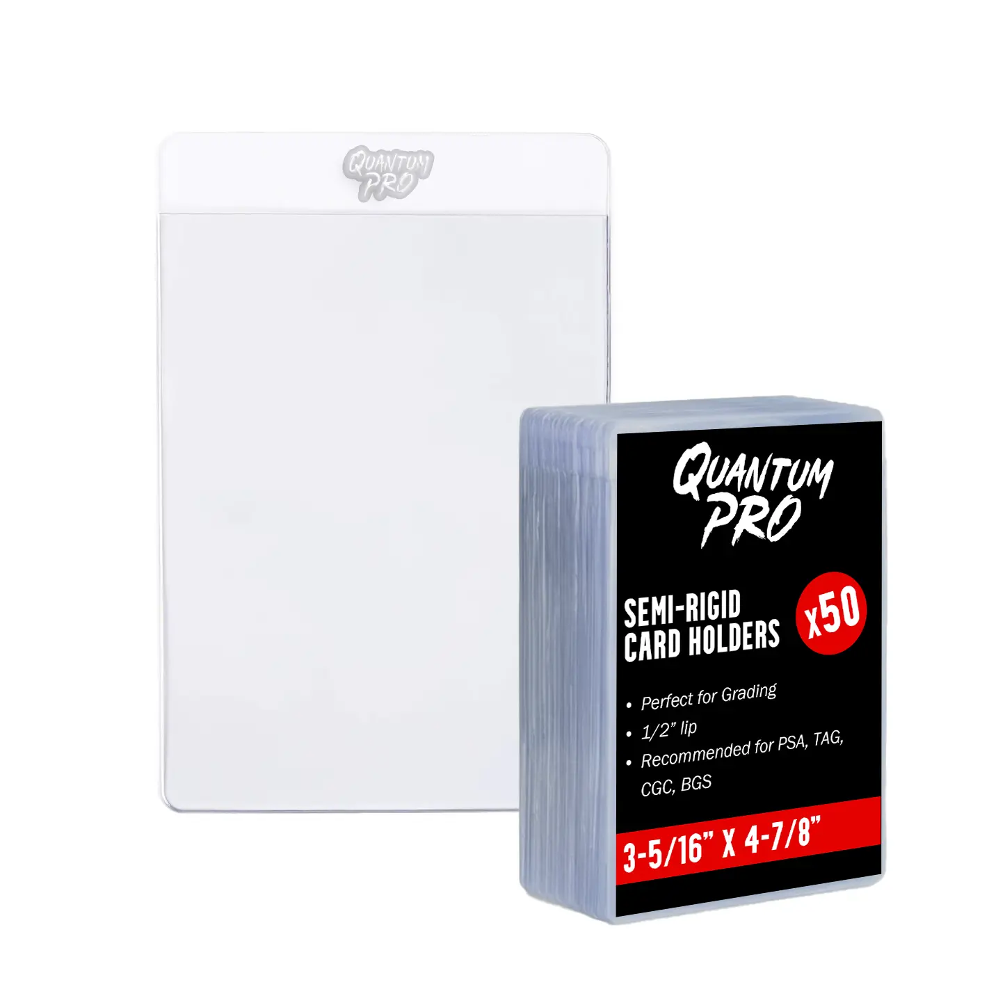 Semi Rigid Card Holders - 50 Count - For Trading Cards for PSA, TAG, BGS, CGC - Baseball, Pokemon, Football, Basketball Card Sleeves - 3-5/16" x 4-7/8" Including 1/2" Lip - TikTok Shop Semi Rigid Card Holders - 50 Count - For Trading Cards for PSA, TAG, BGS, CGC - Baseball, Pokemon, Football, Basketball Card Sleeves - 3-5/16" x 4-7/8" Including 1/2" Lip - TikTok Shop