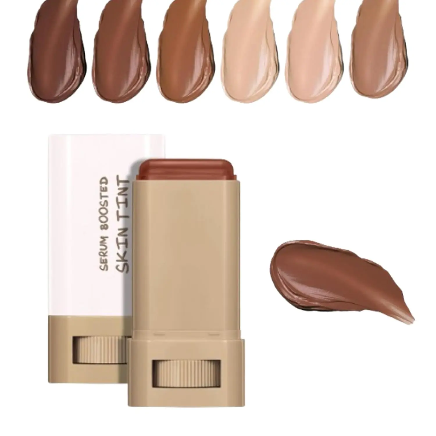 Skin Tint Balm for Black Women, Vitaliq Skin Tint, Skween Serum Boosted Hydration Beauty Balm, Foundation Face Stick for Women Hydrates