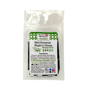 Mid Summer Night's Green Shrimp Feed for Caridina, Neocaridina, Cherry, Crystal Freshwater Shrimp | Sinking Strips | Small Batch Crafted