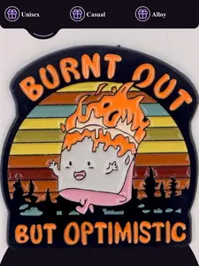 Dustbin Quotes Brooch Cartoon Metal Badge Creative Fun English Alphabet Jewelry Medal Costume Brooch Accessories