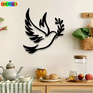 1pc Olive Branch Dove Metal Wall Art, Peace Dove wall Scupltures Mural, Artistic Metalwork, Intricate Craftsmanship, Perfect for Wedding, Easter Decor, Perfect for Living Room Bedroom Church Decor, Ideal Gift for Peace Symbol Enthusiasts.