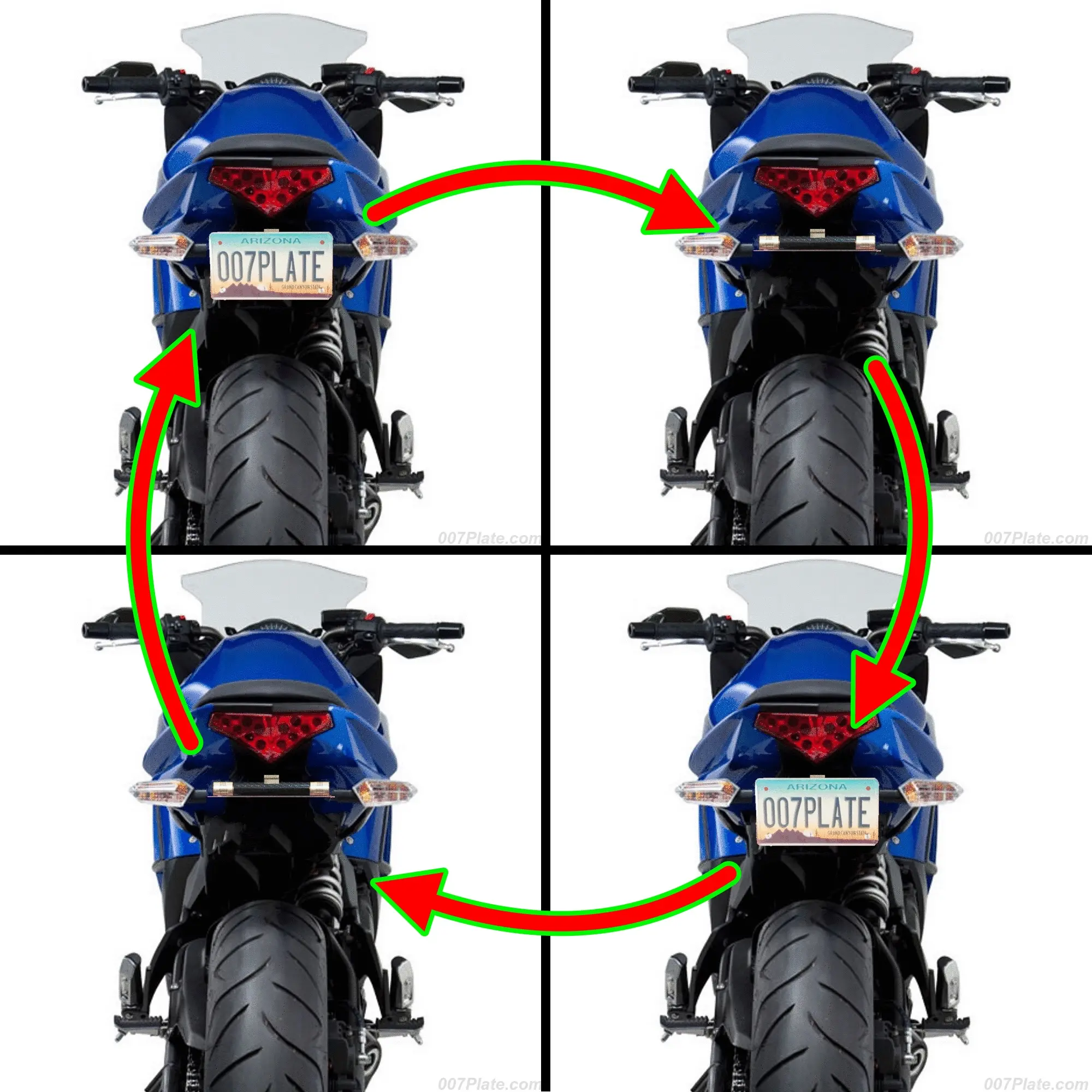 •Motorized Fender Eliminator •Real Carbon Fiber •Switch Operated •Dual Electric Motor •Universal fit (suzuki gsxr600 gsxr1000 kawasaki z125 zx6 zx10 honda cbr600 cbr1000 grom yamaha r3 r6 r7 r9 r1 ducati panigale v2 v4 aprilia rsv and many more...)