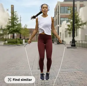 Crossrope Get Lean Jump Rope Set for Calorie Burning Workouts - Includes Weighted Jump Rope & Carry Bag for Enhanced Exercise Efficiency