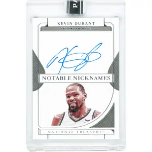 Kevin Durant Brooklyn Nets Autographed 2022 Panini National Treasures Notable Nicknames 2024 Black Box #NN-KVD #1/1 Card - Fanatics Authentic Certified