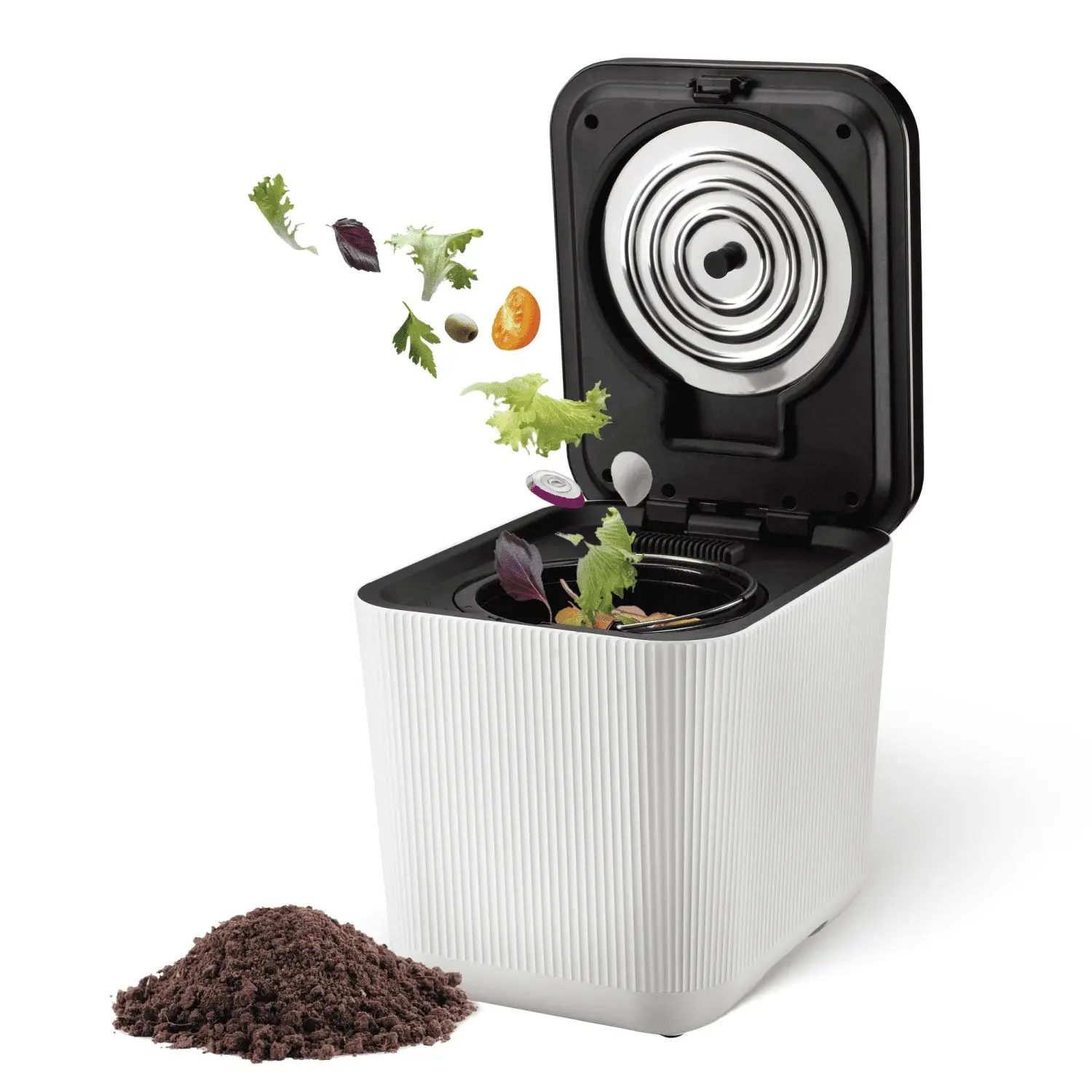 White Kitchen Electric Compost Bin 3L