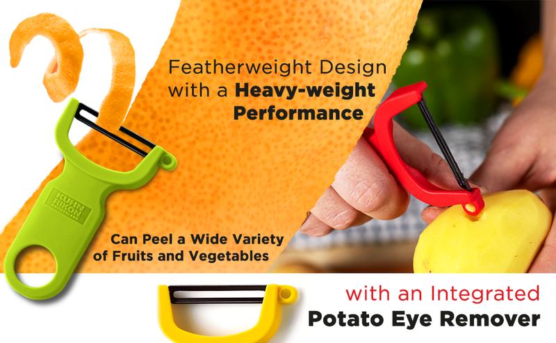 Kuhn Rikon Original Swiss Peeler Set of 3 - Top Rated Best Selling Versatile Kitchen Tool for Efficient Peeling Tasks