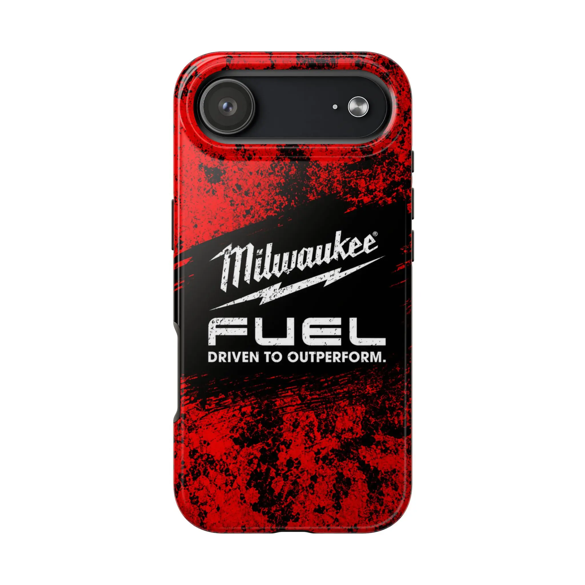 Milwaukee Fuel Phone Case, Red Black Grunge Tool Lover iPhone Case, Construction Worker Phone Cover, Blue Collar Gift, Tough Protective Case