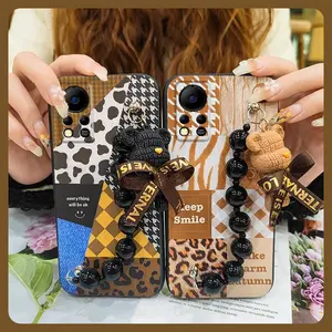 silicone Anti-knock Phone Case For infinix HOT 11S NFC/X6812B cute Dirt-resistant protective case Simplicity Bear bracelet Back Cover Skin-friendly feel soft case Waterproof