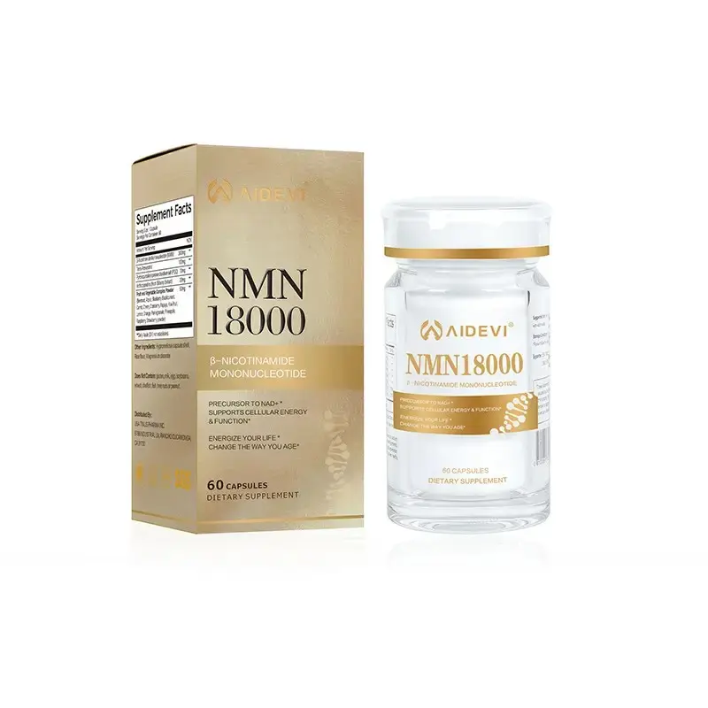 AIDEVI NMN 18000 Dietary Supplement, 300 mg β-Nicotinamide Mononucleotide Formula, 60 Capsules