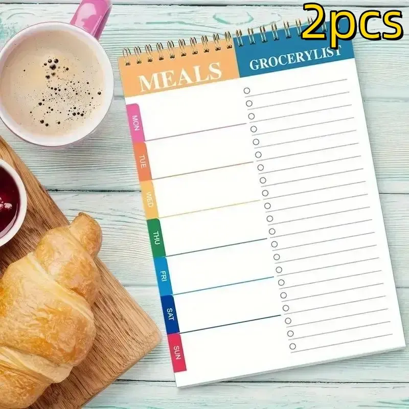Daily & Weekly Planner Notebooks Set of 2, Organize Your Daily and Weekly Plans, Tear-Off Notebook Pages, Essential Planning Tools