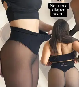 NEW COMPRESSION BAND & ONE SEAM OPTION MAGIC FLEECE LINED LEGGINGS S TO XL CLOSED FOOT Fleece Tights No More Diaper Seam