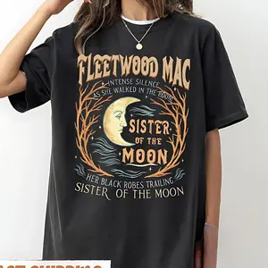 Fleetwood Mac Sister of the Moon T-shirt Vintage Rock Band Graphic Tee 100% Cotton Classic Fit Digital Print Comfortable Stylish Tee All Seasons