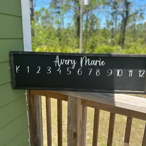 Wooden School Pictures Sign // k-12 picture holder // school picture frame // personalized kids picture holder //