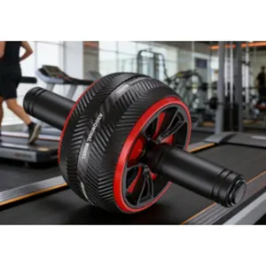 Abdominal roller, a training wheel for core and chest muscles, a fitness equipment suitable for everyone, with non-slip grips, durable wheel, suitable for gyms, arms, back, fat-burning and abdominal muscles