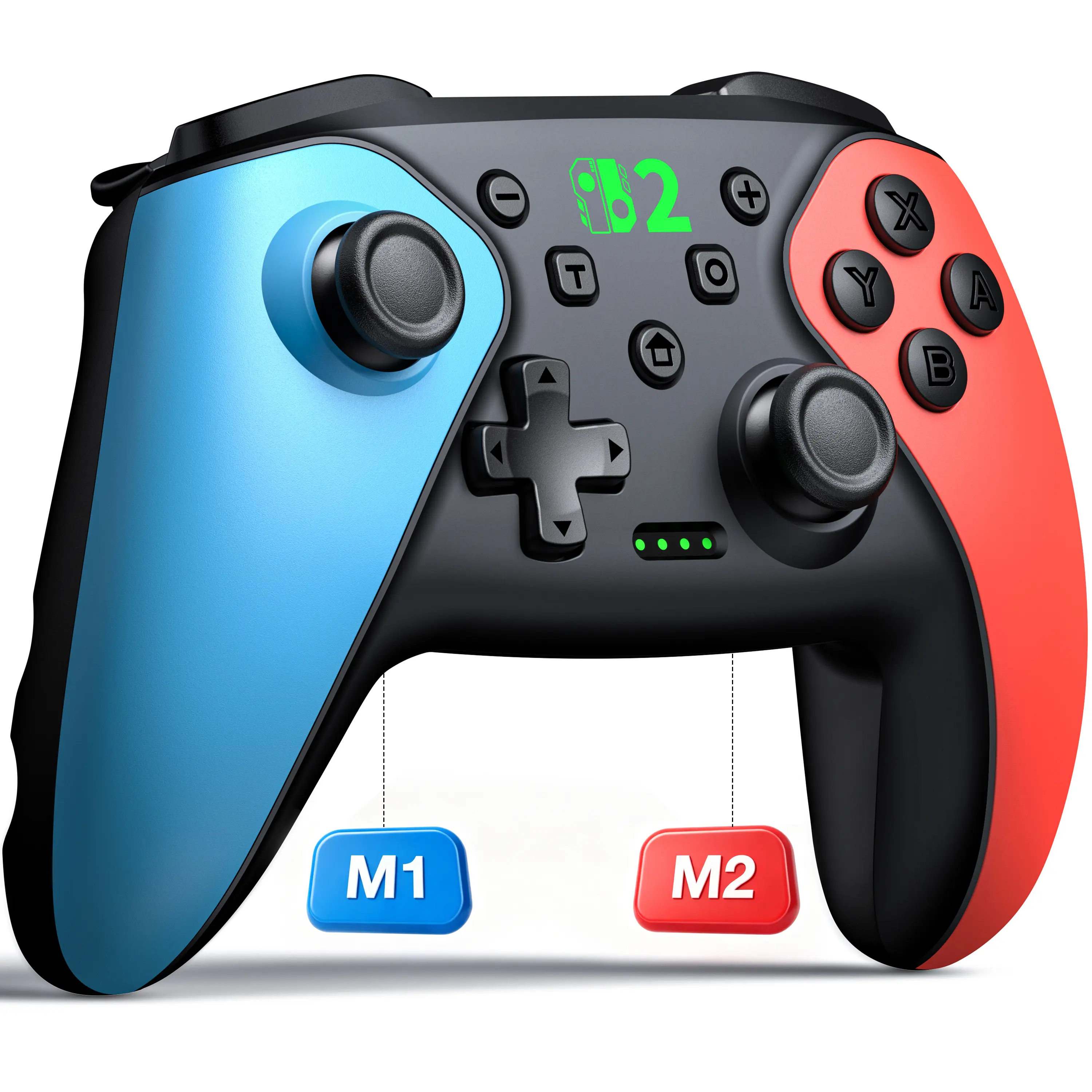 Wireless Switch Pro Controller, Compatible with Switch 2/Switch/Lite/OLED,Controller with 6-Axis Precise Motion Control, Programmable Back Buttons/Dual Motor Vibration/Adjustable Turbo