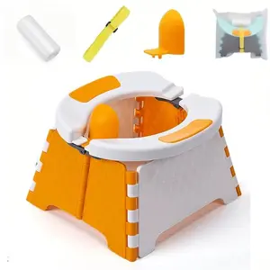 Foldable Portable Baby Potty, Car Mobile Toilet for Kids, Travel Disposable Urinal, Colorful Box Packaging, Ideal for Outdoor Trips