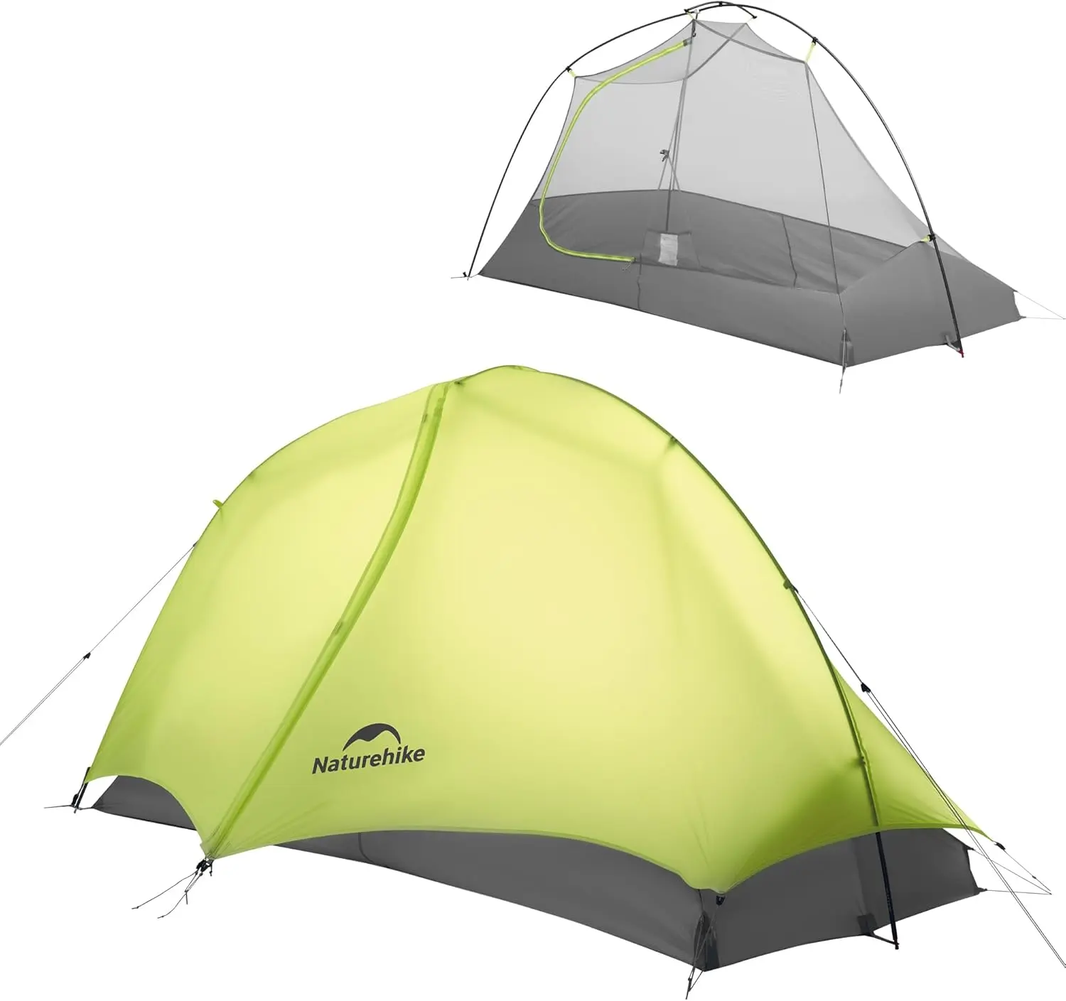 Naturehike Star Trail Ultralight Backpacking Tent, 2.3Lb One Person Tent, 2.76 Lb 2 Person Tents for Camping