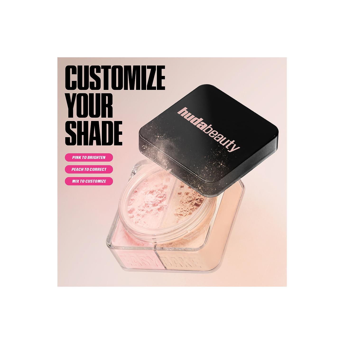 Huda Beauty Easy Bake Loose Powder Duo in Cherry Peach