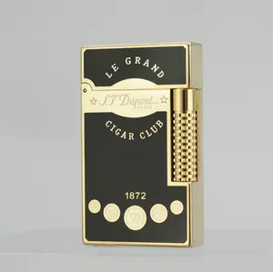 [Double Flame] Le Grand 1872 Lacquered Gold DUPONT lighter Metal Brass 130g Luxury Gift