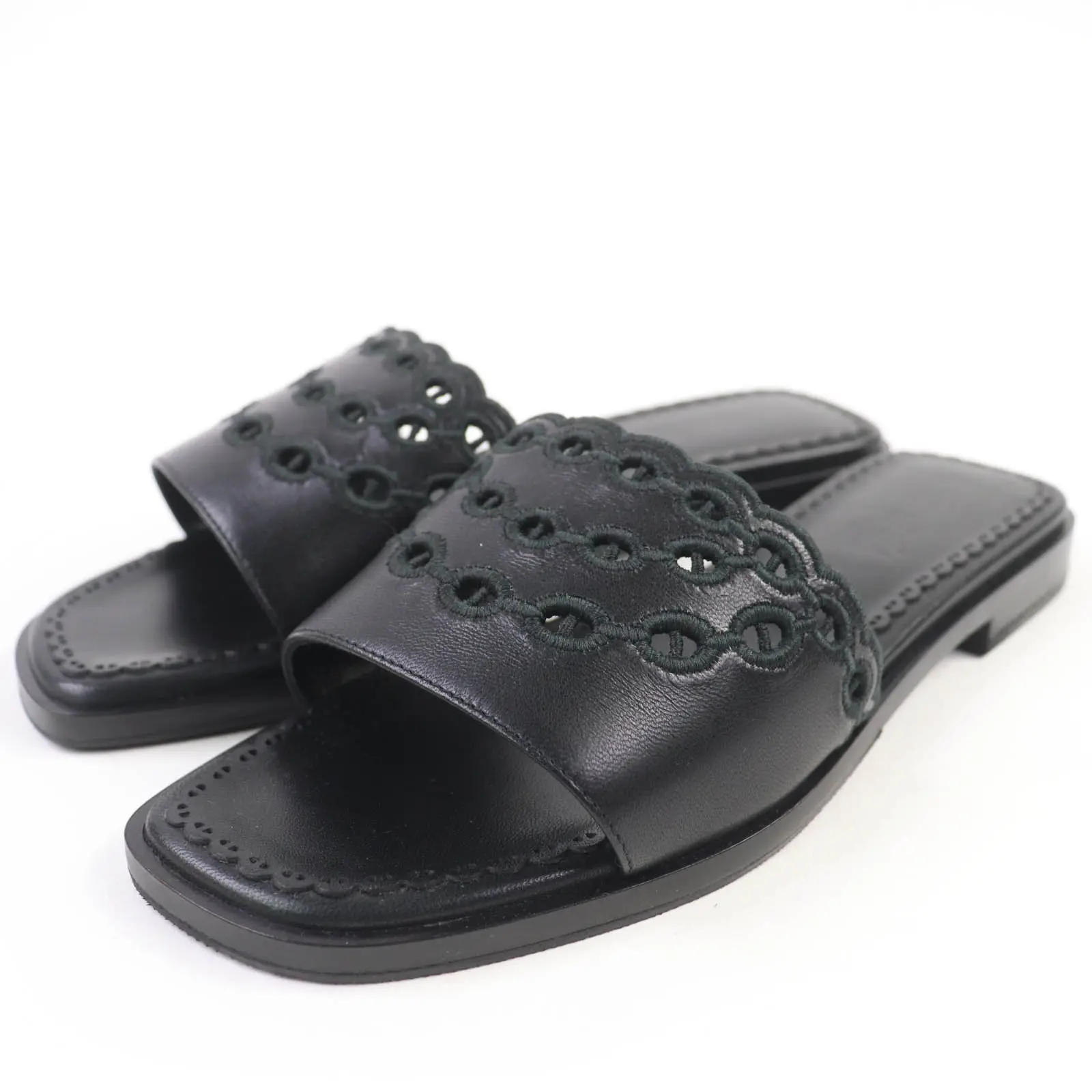 Pre-owned HERMÈS Others Small Leather Goods Hermes Chaine d'Ancre Leather Sandals