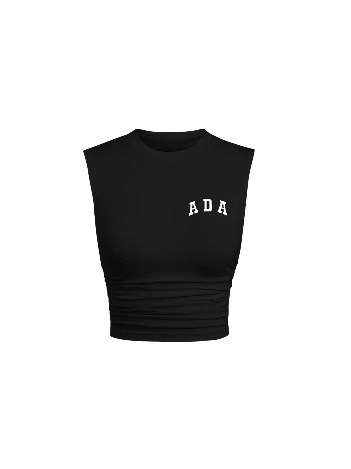 Women's Y2K Casual Slim Fit Sleeveless Ada Print T-Shirt, Soft Fabric, Comfortable for Daily Wear, Outdoor Sports, Park Walks