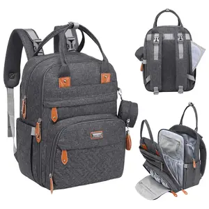 Babbleroo The Original DiaperBag | Multi-Functional Waterproof Travel Tote with Changing Pad Mommy Diaperbag