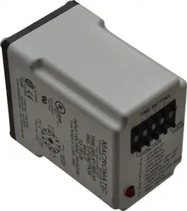 Macromatic 11 Pin, 999 hr Delay, Multiple Range DPDT Time Delay Relay 10 Contact Amp, 24 VAC/VDC, Pushbutton Thumbwheel TD-78128