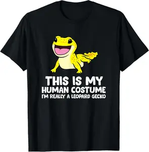 100% Cotton Reptile Leopard Gecko Costume I'm Really A Leopard Gecko T-Shirt