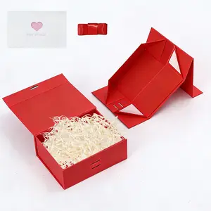 Red Gift Box with Lid,  Magnetic Closure Small box for Men - Wedding, Birthday, Graduation Packaging
