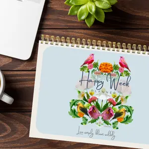 Happy Planner – 52 Weekly Planning Pages | Luxury Gold Spiral Weekly Planner