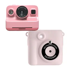 New Smart Camera, 1080P 2.4 Inch Screen Instant Print Camera, Includes 3 Rolls Paper & 32GB Card, Perfect Gift for Kids Ages 3-12, Photo Camera