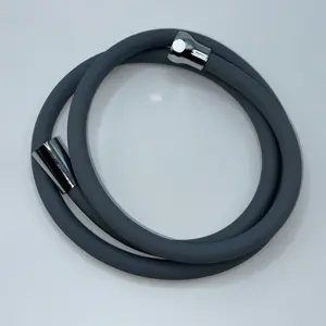 59-Inch Ultra-Soft Silicone Shower Hose, Anti-Kink Design, Durable Brass Connectors, Ideal for Handheld Showers & Bidets