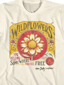 Wildflowers Tom Petty T-Shirt, 80S music Tee, tshirt for men, tshirt for women Menswear Retro Top Classic