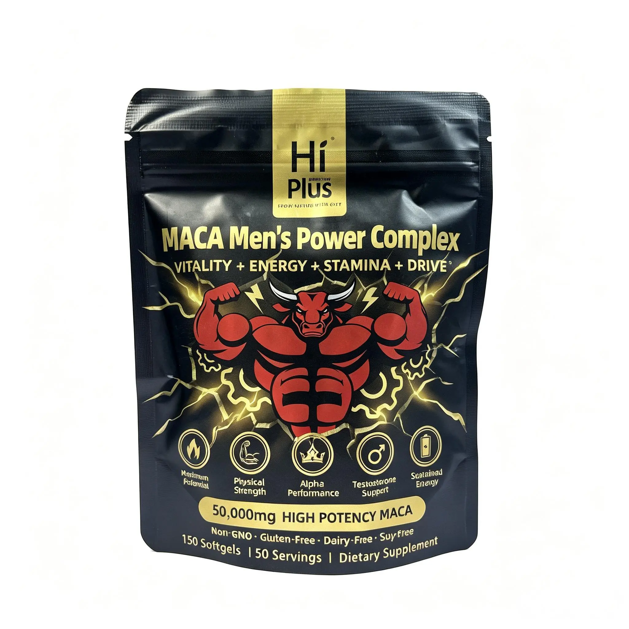 HiPlus  Multivitamin - Daily Multivitamin and Multivitamin with Vitamins A, C, D, E, B12, Zinc and More - Vitamins for  Energy,    magnesium complex  creatine men  soursop bitters Shilajit Maca Complex 50000mg for Men Energy Stamina Endurance