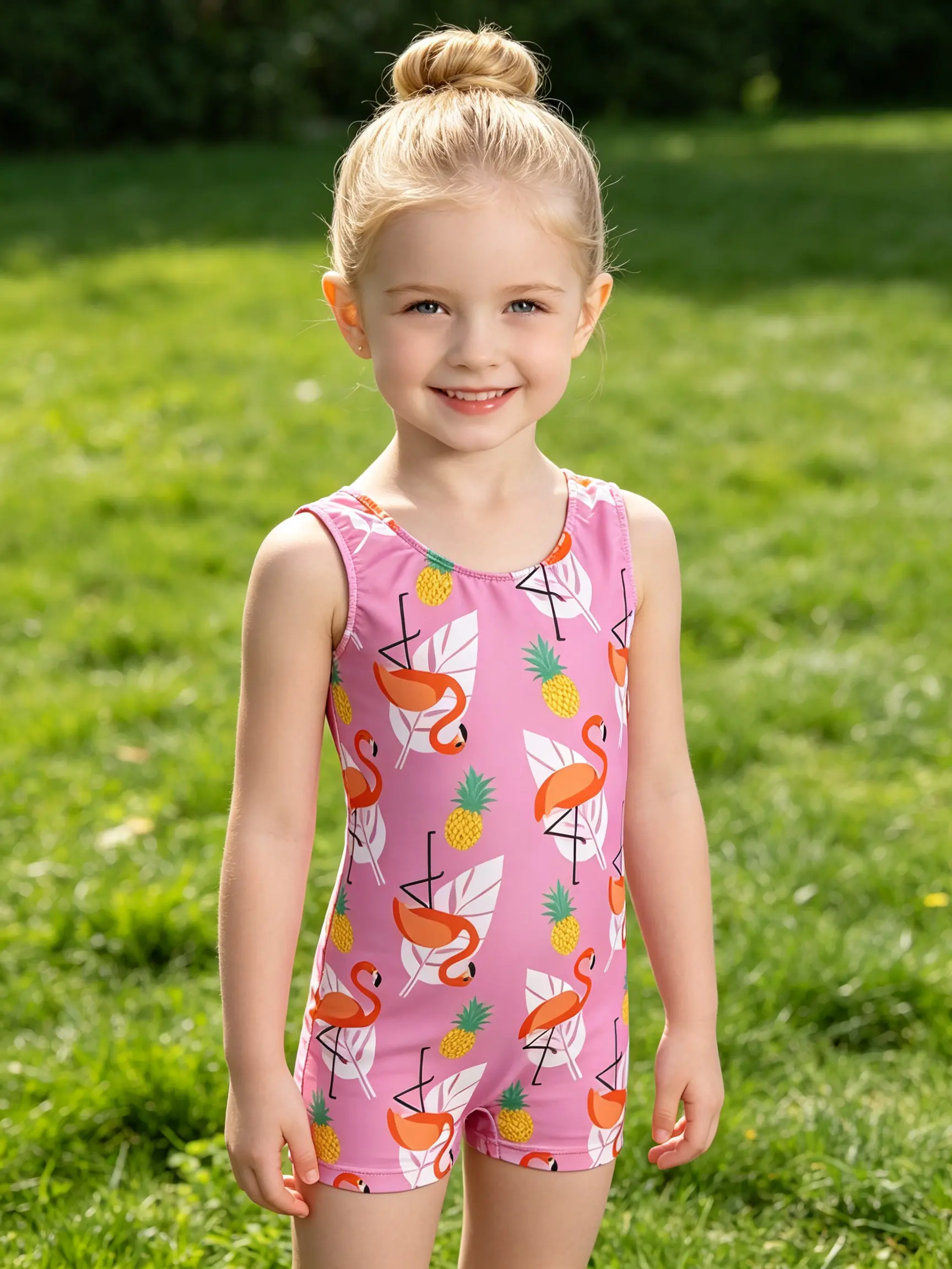 Toddler Girls' Sleeveless Elastane Gymnastics Biketard - Soft Stretch, Cute Rainbow Unicorn Print, Quick Dry Athletic Dress for Summer Gym, Dance Play, Yoga