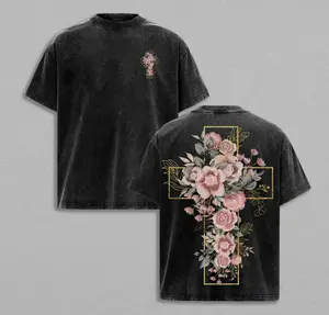 Romans 6:6 Vintage Washed Oversized T-Shirt | Christian Streetwear Graphic Jesus Tee for Men & Women | Gym Pump Cover Workout Top
