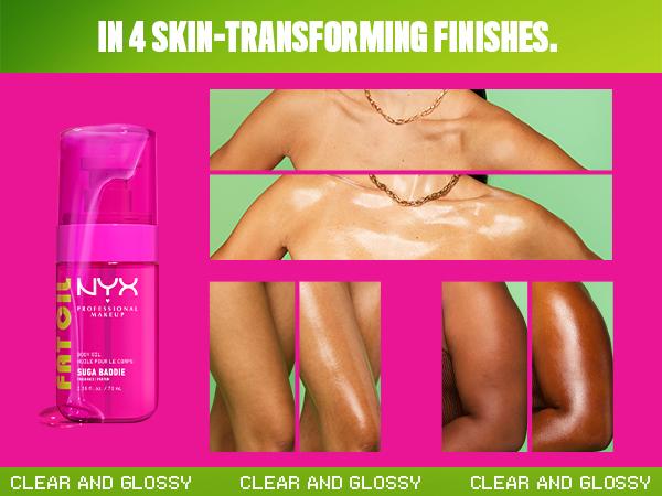[NEW] Suga Baddie Fat Oil Scented Body Oil, 24H Hydration, 4 Glowy Finishes, NYX Professional Makeup