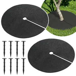 Garden Weed Control Set, Reusable Fabric Weeds Barrier, Garden & Lawn Weed Mat, Includes Fixing Pegs, Moisture Retention Cover, Garden Supplies