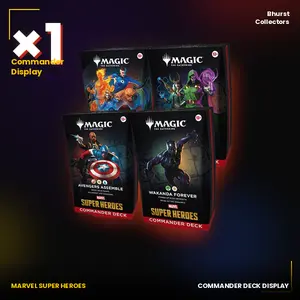 Magic: The Gathering - Marvel Super Heroes Commander Deck Display all 4