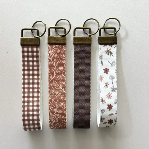 Fall Key Fob Wristlet | Antique Brass Hardware | Stylish & Functional