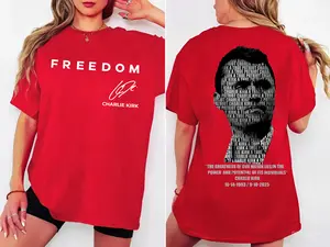 October 14th Freedom T-Shirt, Wear Red Shirt, Justice for CJK Signature 2 sided Tee, Vintage Retro Memorial Shirt, Rest in Peace RIP Outfit Birthday True Patriot Top