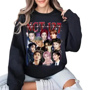 Nct 127 World Tour Sweatshirt - Taeyong, Lucas, Jaemin, Jaehyun, Doyoung Vintage Kpop Shirts Sweater Cotton Fit