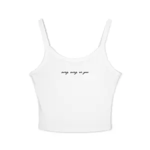 Swag Swag on You inspired Fan Merch sassy script phrase tank top | women's spaghetti strap tank Crop tops Y2K casual comfy cami slim sleeveless top White Womens tight-fitting