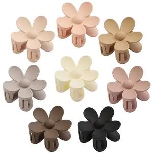 8PCS Flower Hair Clips for Women, Large Daisy Matte Big Hair Claw Clips Strong Hold Jaw Clips for Thick & Thin Hair 8 Colors