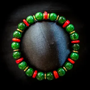 Rayquaza Inspired Gemstone Bracelet