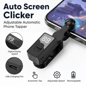 Auto Screen Clicker Device for Smartphone, Adjustable Touch Tapper Tool for Games, Apps, Live Streaming and Repeated Tapping